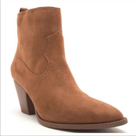 Clearance!  Qupid Camel vegan suede bootie. - Picture 3 of 5